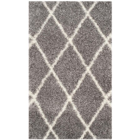 Safavieh Montreal Shag Small Rectangle RugGrey & Ivory 3 x 5 ft. SGM831D-3